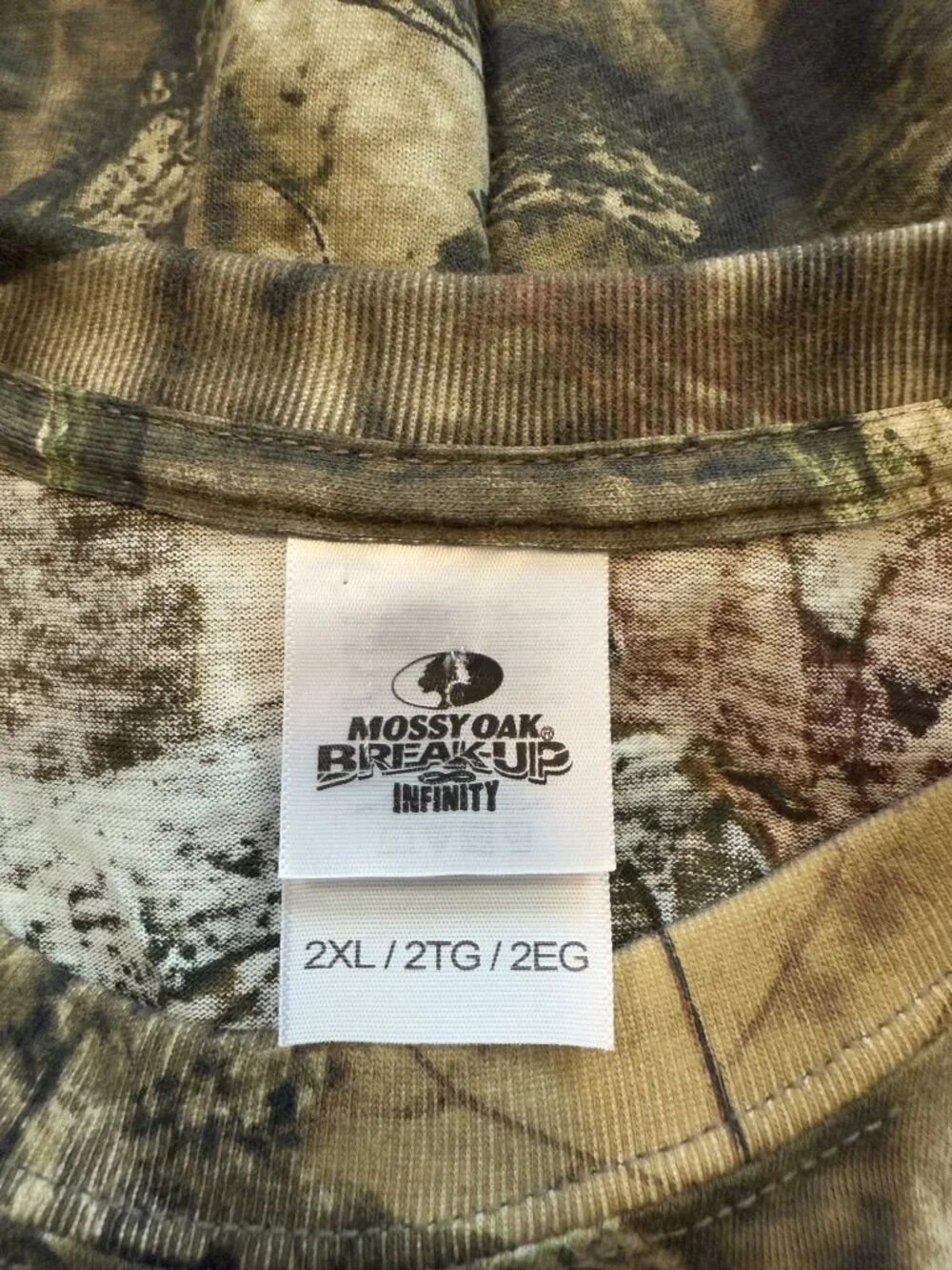 Mossy Oak Break-Up Infinity Long Sleeve Camo Shirt For Men Size 2XL Hunting